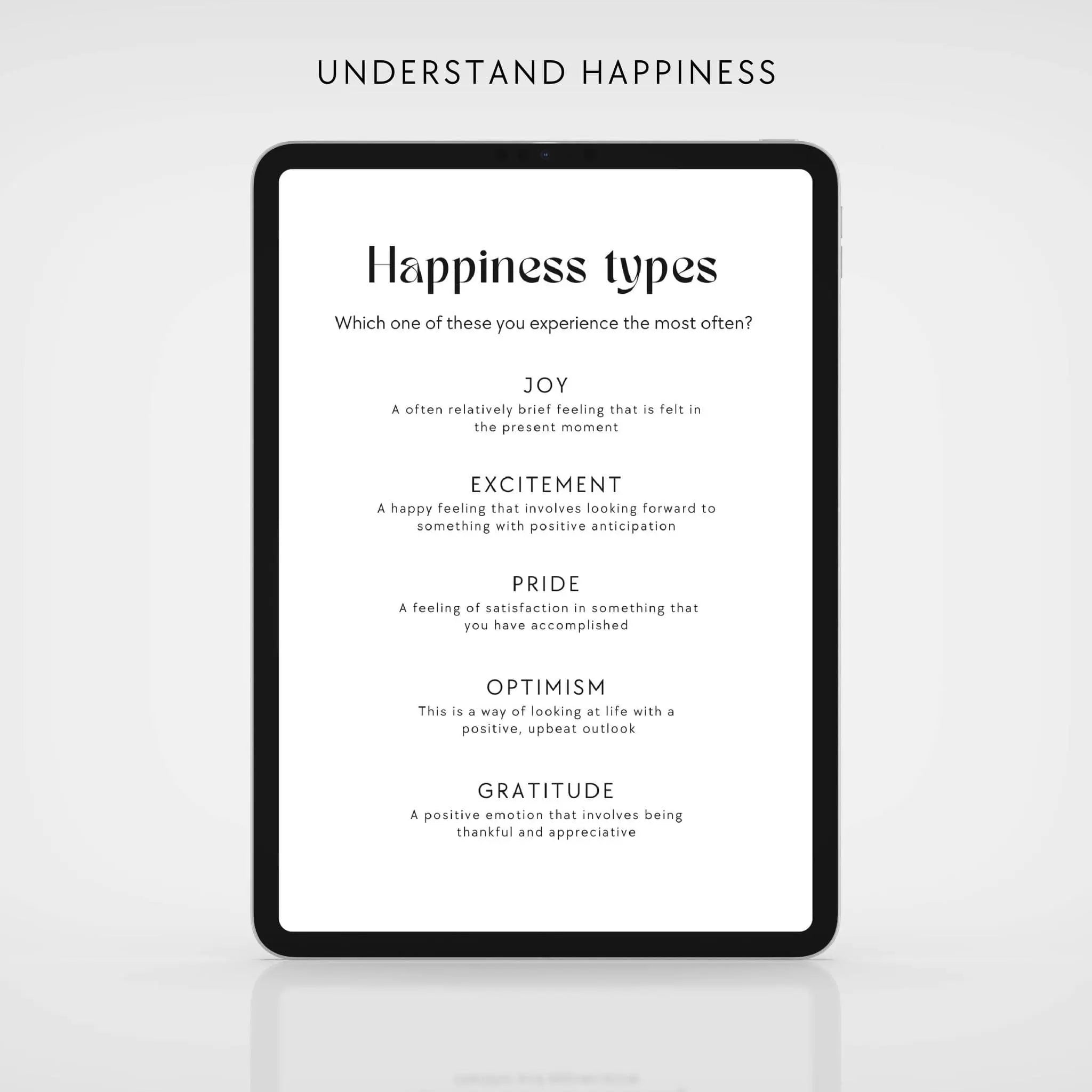 The Happiness Digital Workbook