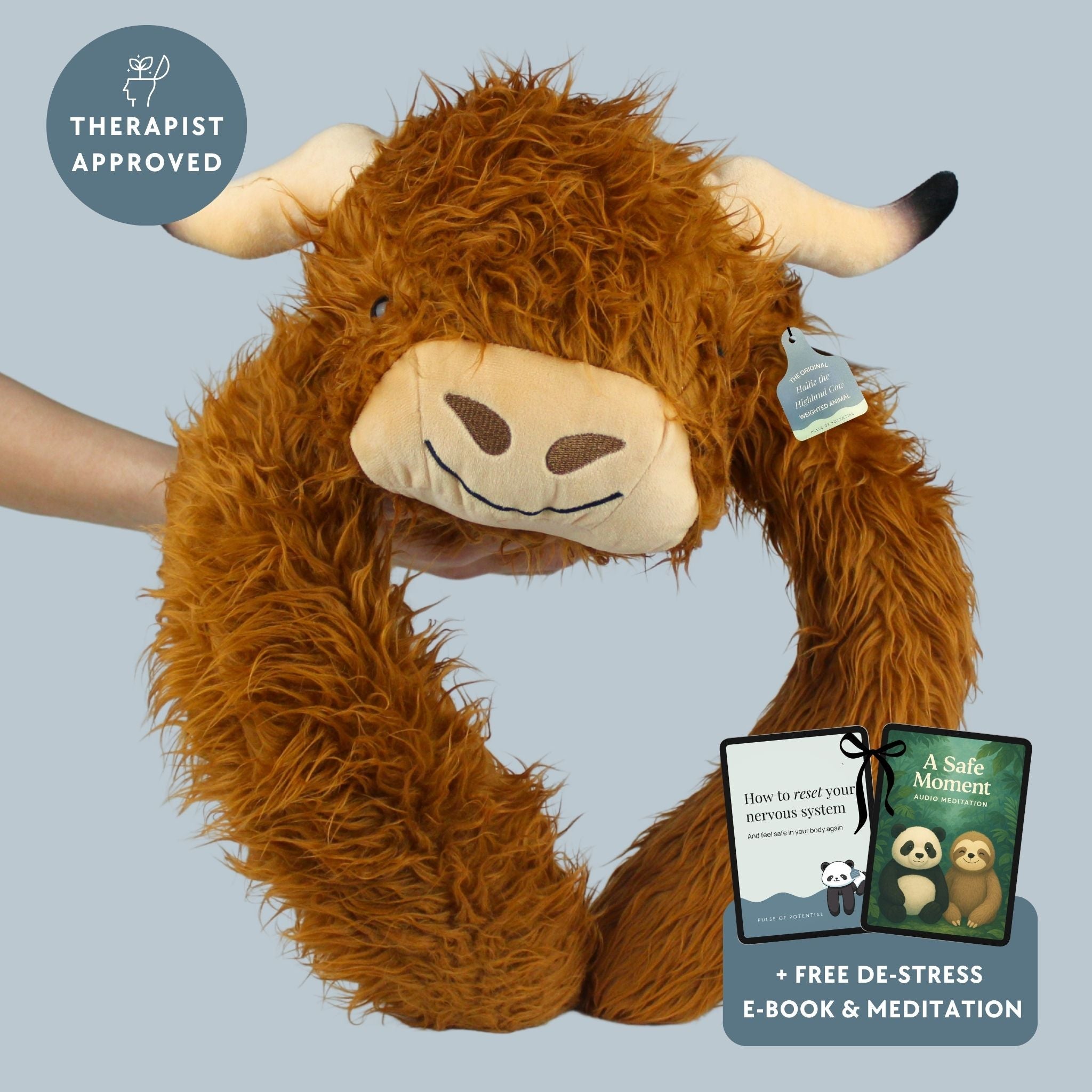 Hallie the Highland Cow Weighted Animal