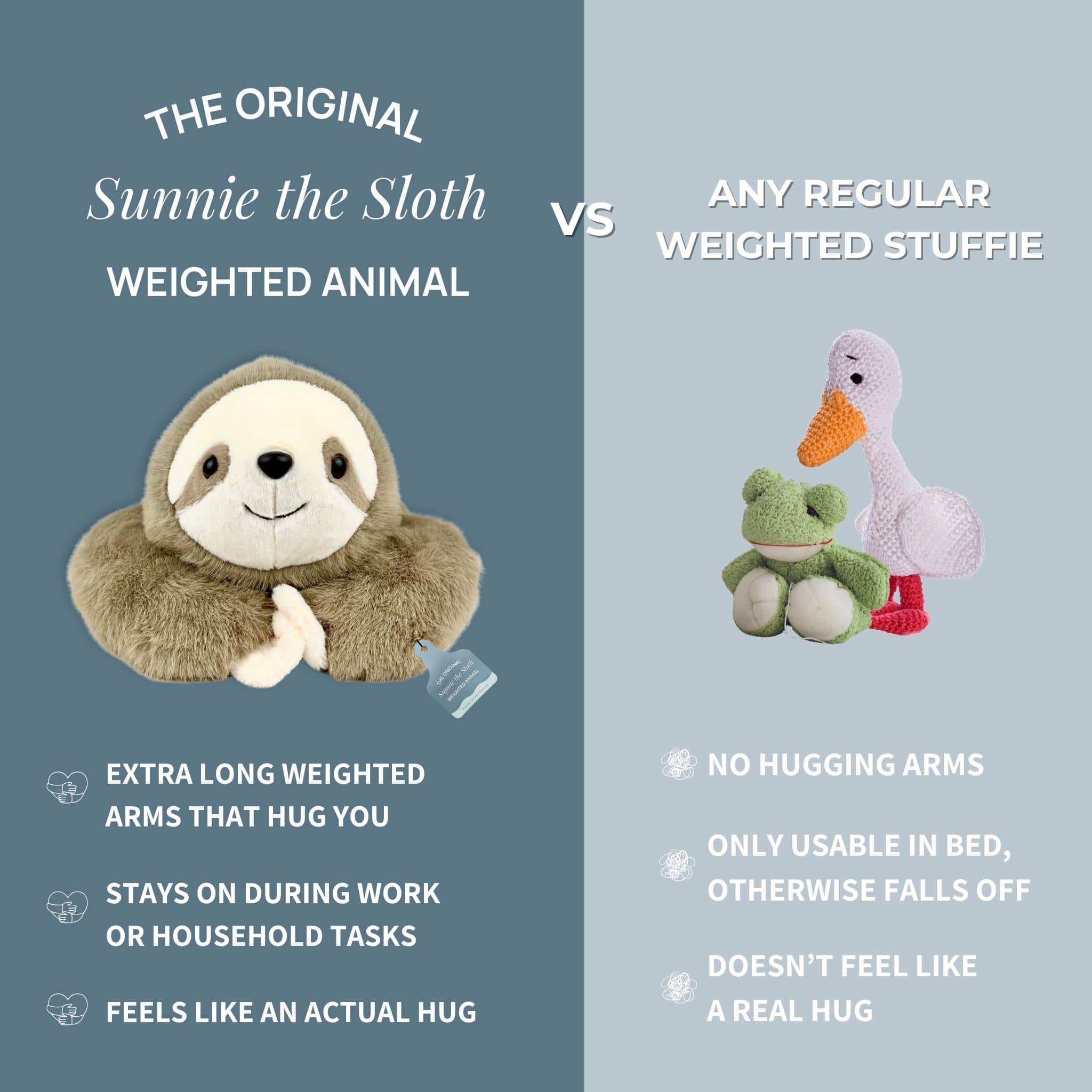 Sunnie the Sloth Weighted Animal