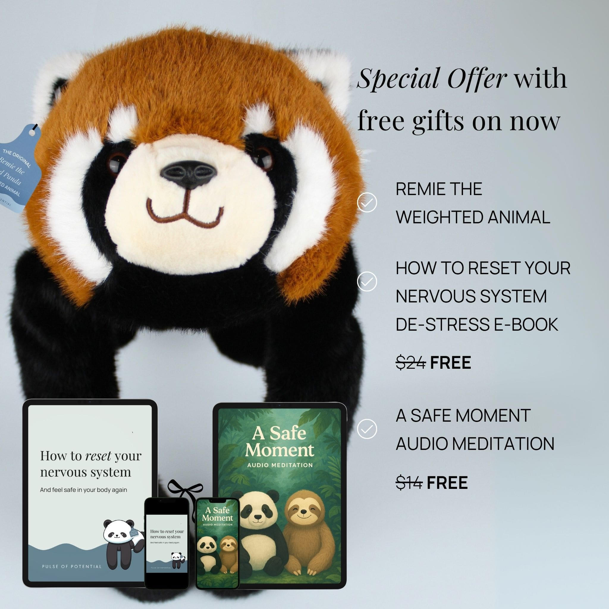 Remie the Red Panda Weighted Animal